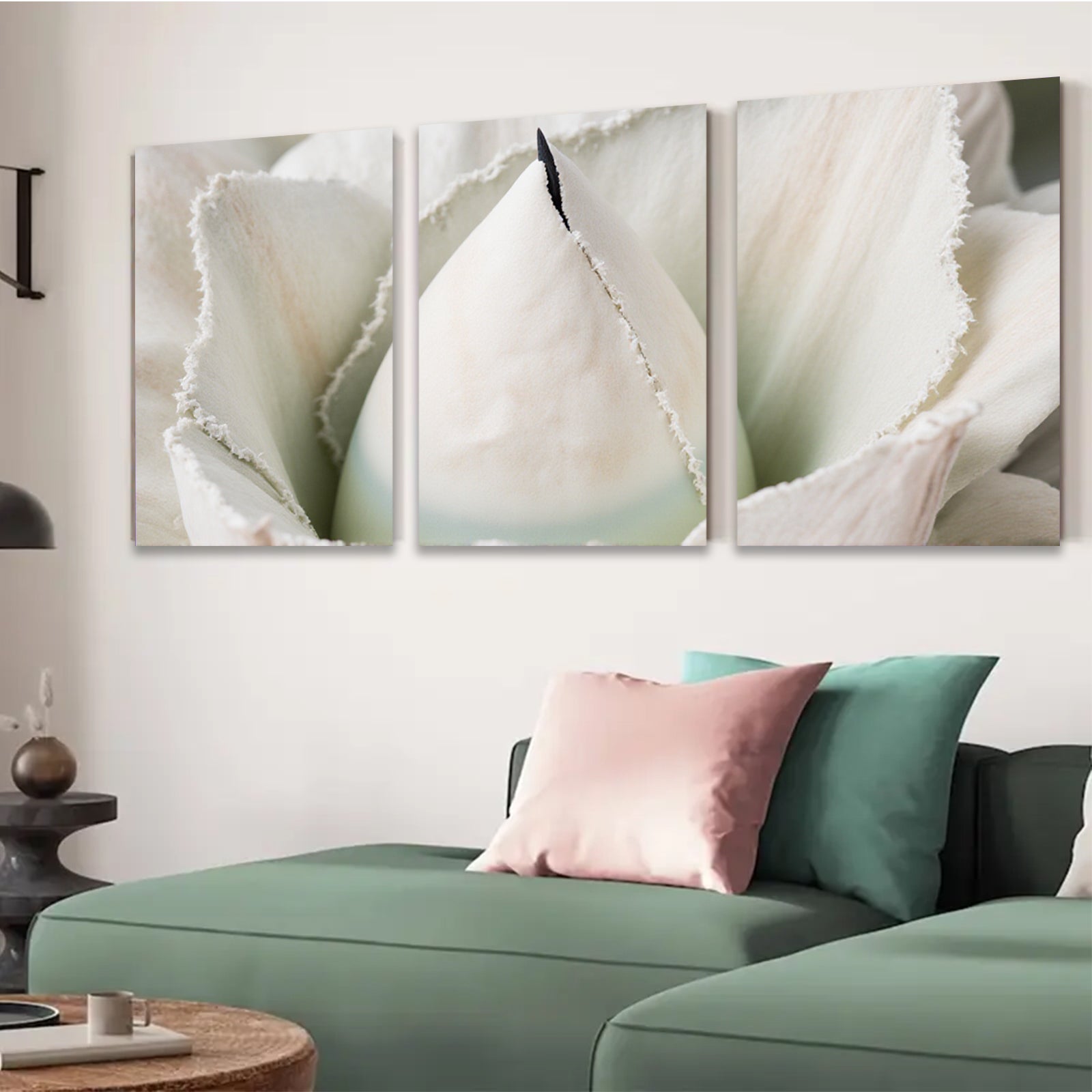 2D flat 1pc unfolding ivory blossom delicate floral art brings serene beauty living room bedroom gallery wall decor farmhouse style modern minimalist