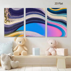 2D flat 1pc vibrant abstract brushstrokes colorful wall art canvas prints modern farmhouse living room bedroom decor gallery wrapped timeless statement piece