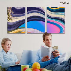 2D flat 1pc vibrant abstract brushstrokes colorful wall art canvas prints modern farmhouse living room bedroom decor gallery wrapped timeless statement piece