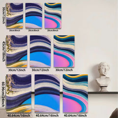2D flat 1pc vibrant abstract brushstrokes colorful wall art canvas prints modern farmhouse living room bedroom decor gallery wrapped timeless statement piece