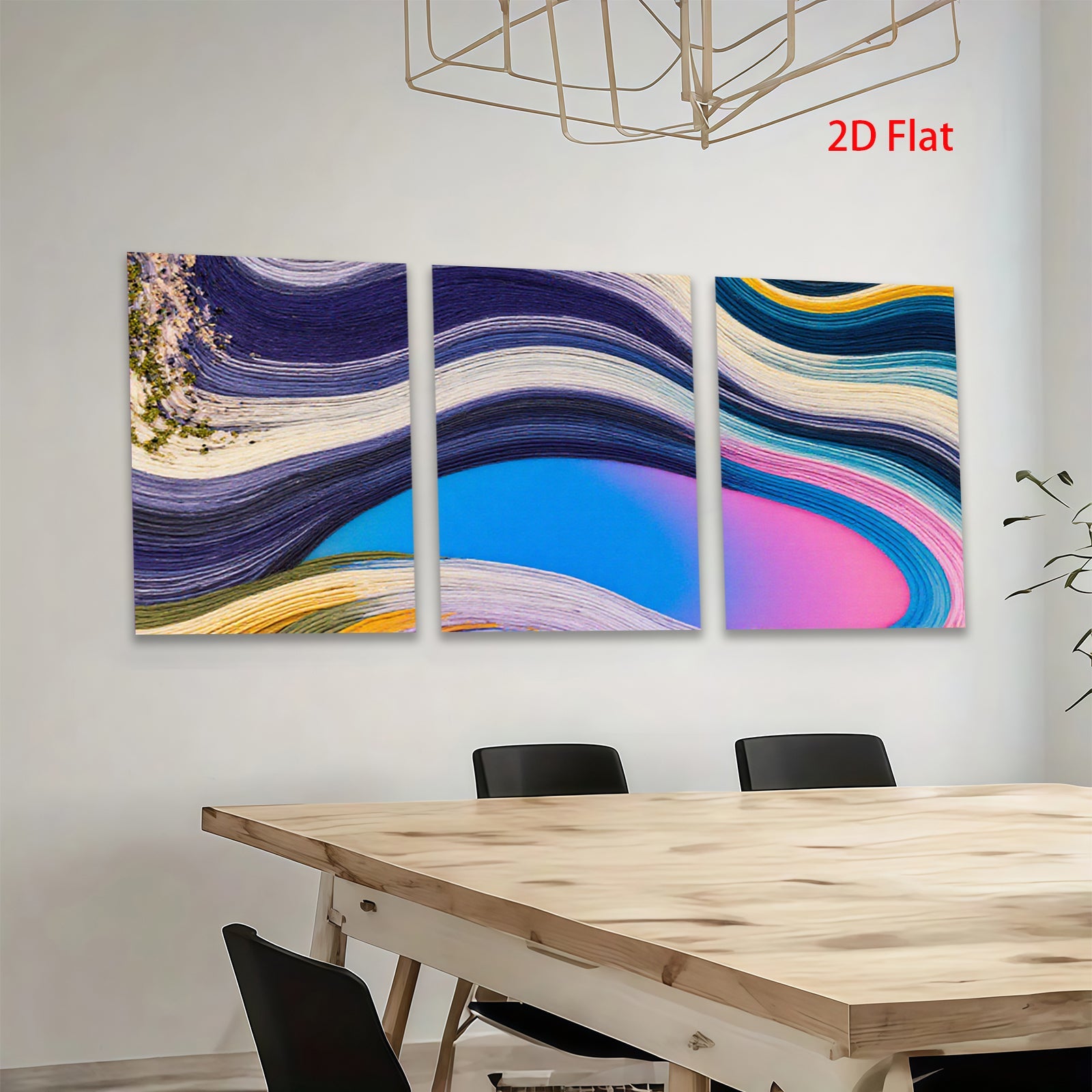 2D flat 1pc vibrant abstract brushstrokes colorful wall art canvas prints modern farmhouse living room bedroom decor gallery wrapped timeless statement piece