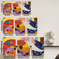 2D flat 1pc vibrant abstract circles modern wall art for living room bedroom decor farmhouse style gallery wrapped canvas prints