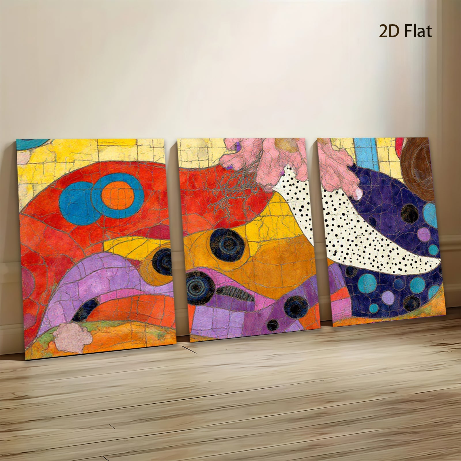 2D flat 1pc vibrant abstract circles modern wall art for living room bedroom decor farmhouse style gallery wrapped canvas prints
