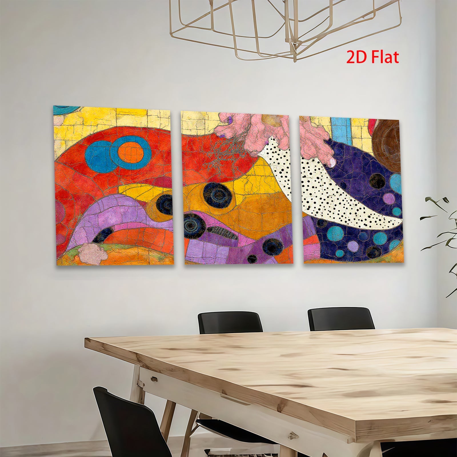 2D flat 1pc vibrant abstract circles modern wall art for living room bedroom decor farmhouse style gallery wrapped canvas prints
