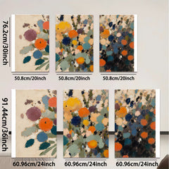 2D flat 1pc vibrant abstract floral blooms canvas wall art for living room bedroom home decor farmhouse style modern gallery wrapped