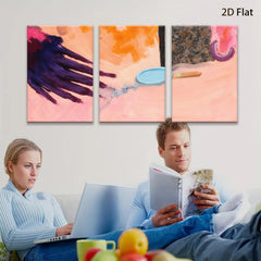 2D flat 1pc vibrant abstract kitchen still life modern farmhouse dining room wall art gallery wrapped canvas print statement piece