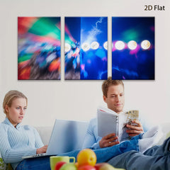 2D flat 1pc vibrant abstract lights celestial glow modern wall art living room bedroom decor farmhouse style gallery wrapped canvas prints oversized statement piece