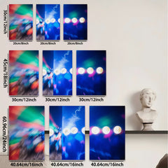2D flat 1pc vibrant abstract lights celestial glow modern wall art living room bedroom decor farmhouse style gallery wrapped canvas prints oversized statement piece