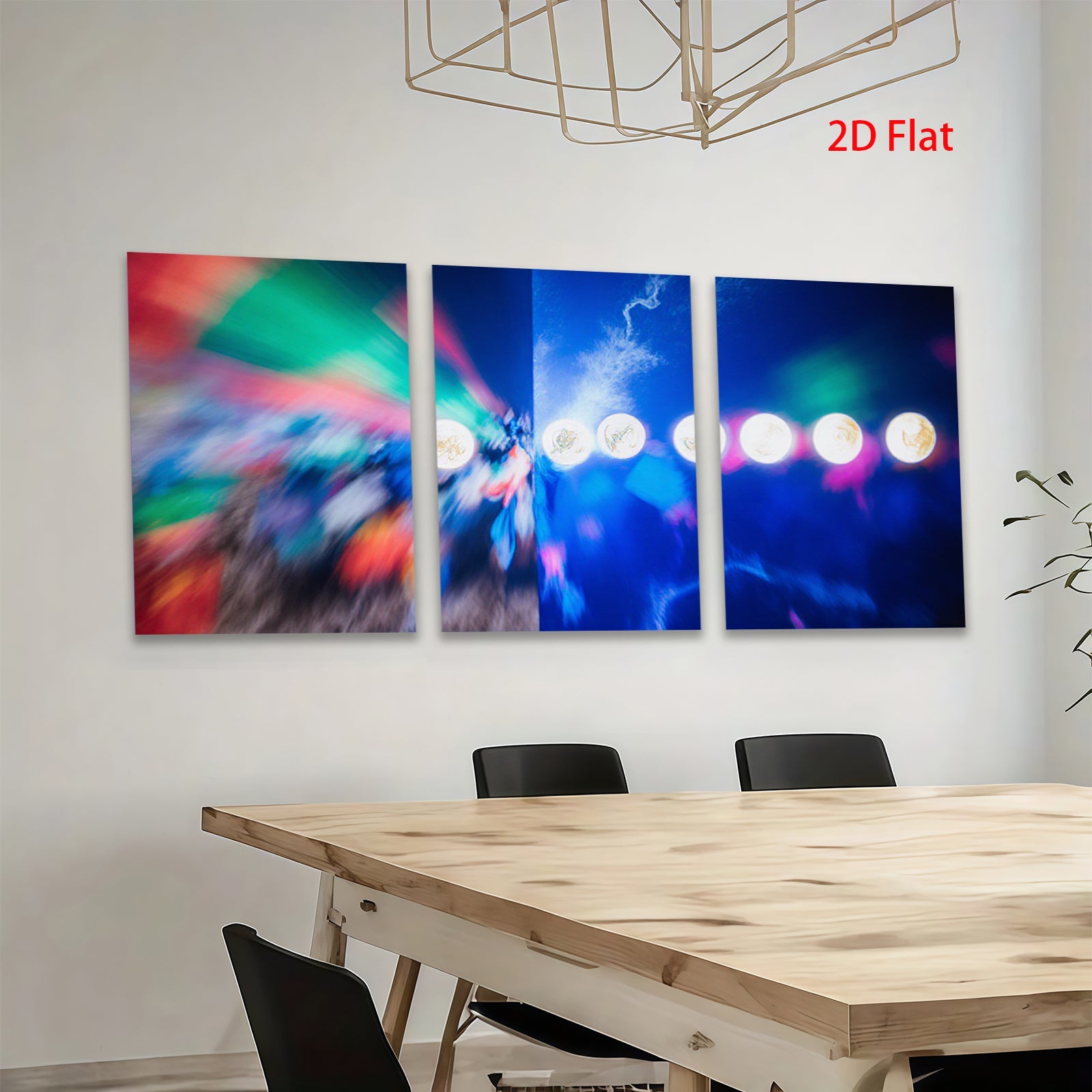 2D flat 1pc vibrant abstract lights celestial glow modern wall art living room bedroom decor farmhouse style gallery wrapped canvas prints oversized statement piece