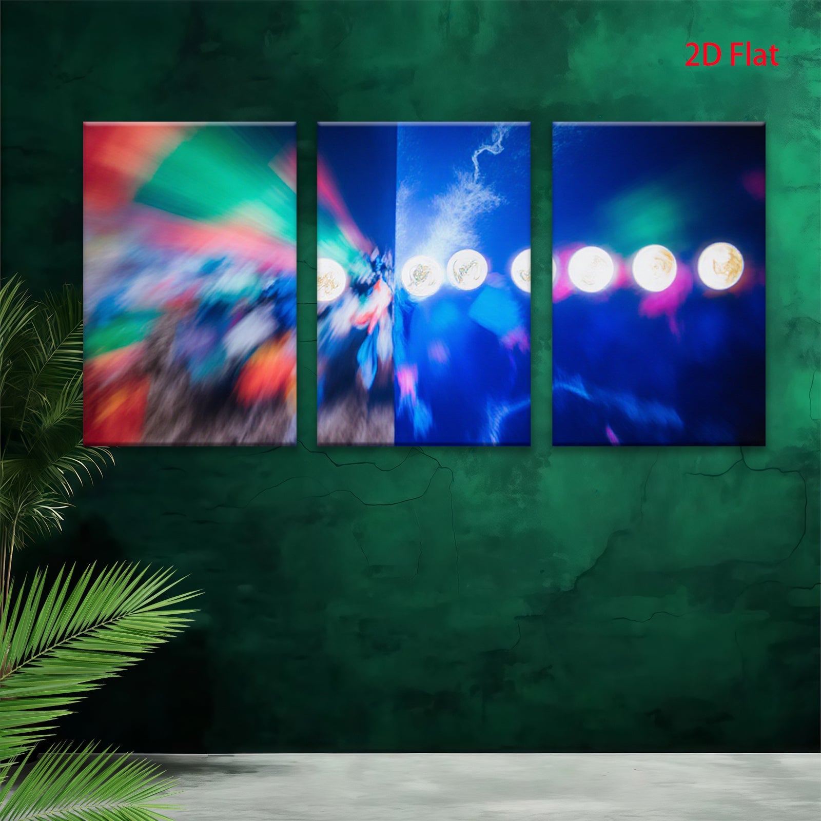 2D flat 1pc vibrant abstract lights celestial glow modern wall art living room bedroom decor farmhouse style gallery wrapped canvas prints oversized statement piece