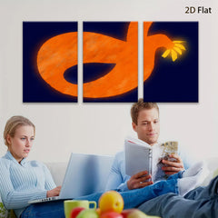 2D flat 1pc vibrant abstract pumpkin wall decor for autumn harvest thanksgiving farmhouse living room bedroom modern art gallery wrapped canvas prints cozy home decor