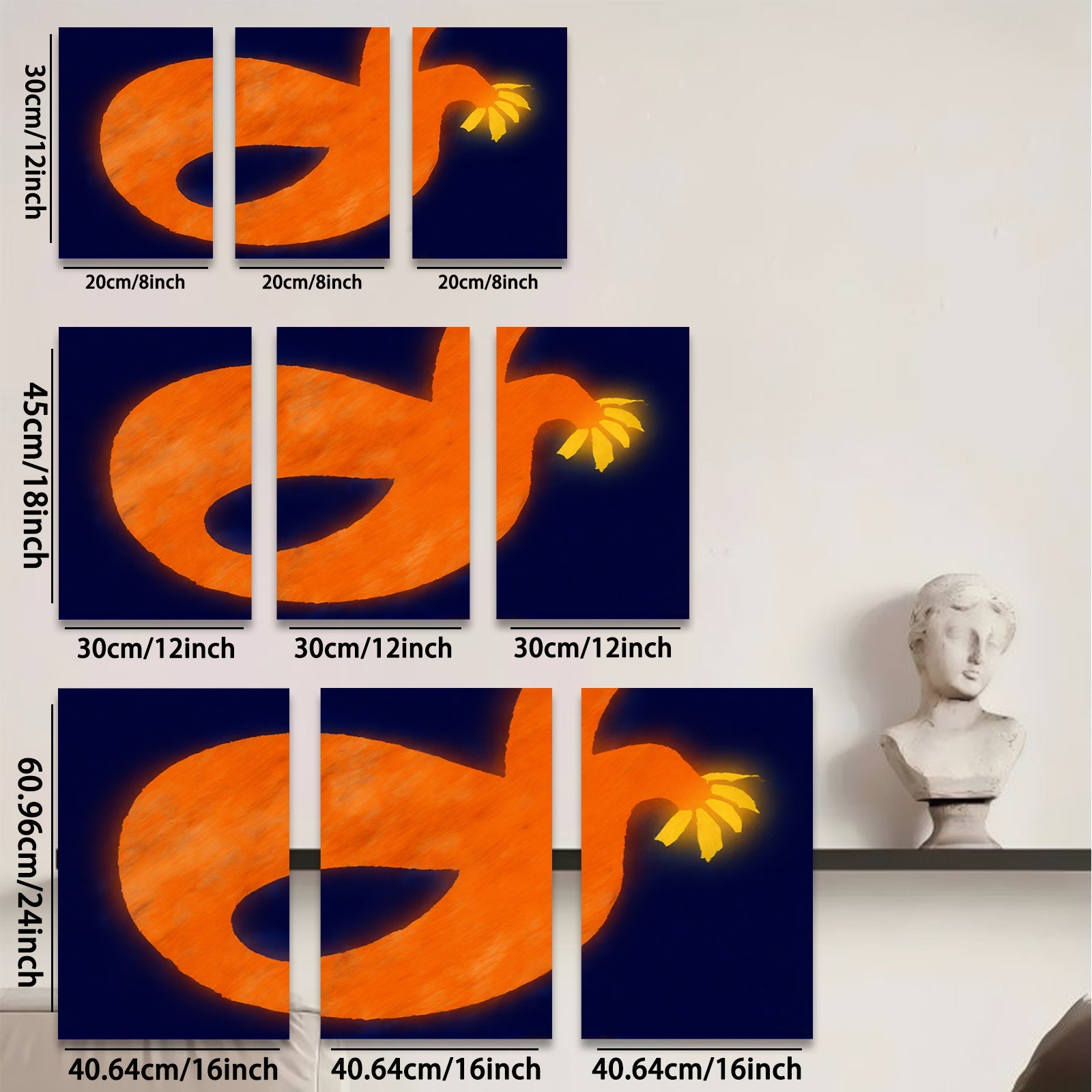 2D flat 1pc vibrant abstract pumpkin wall decor for autumn harvest thanksgiving farmhouse living room bedroom modern art gallery wrapped canvas prints cozy home decor