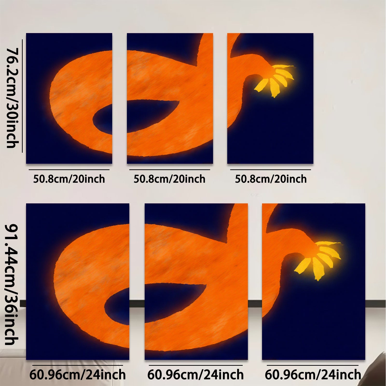 2D flat 1pc vibrant abstract pumpkin wall decor for autumn harvest thanksgiving farmhouse living room bedroom modern art gallery wrapped canvas prints cozy home decor