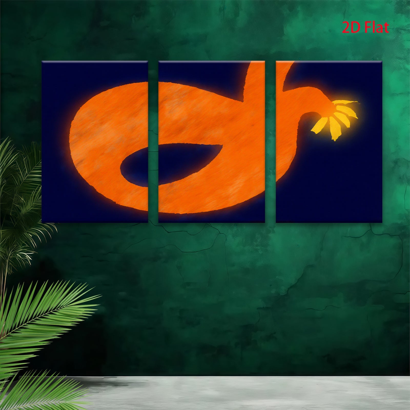 2D flat 1pc vibrant abstract pumpkin wall decor for autumn harvest thanksgiving farmhouse living room bedroom modern art gallery wrapped canvas prints cozy home decor