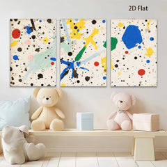 2D flat 1pc vibrant abstract splash canvas wall art for living room bedroom modern farmhouse gallery wrapped ready to hang farmhouse style