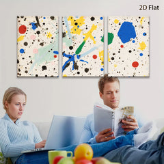 2D flat 1pc vibrant abstract splash canvas wall art for living room bedroom modern farmhouse gallery wrapped ready to hang farmhouse style