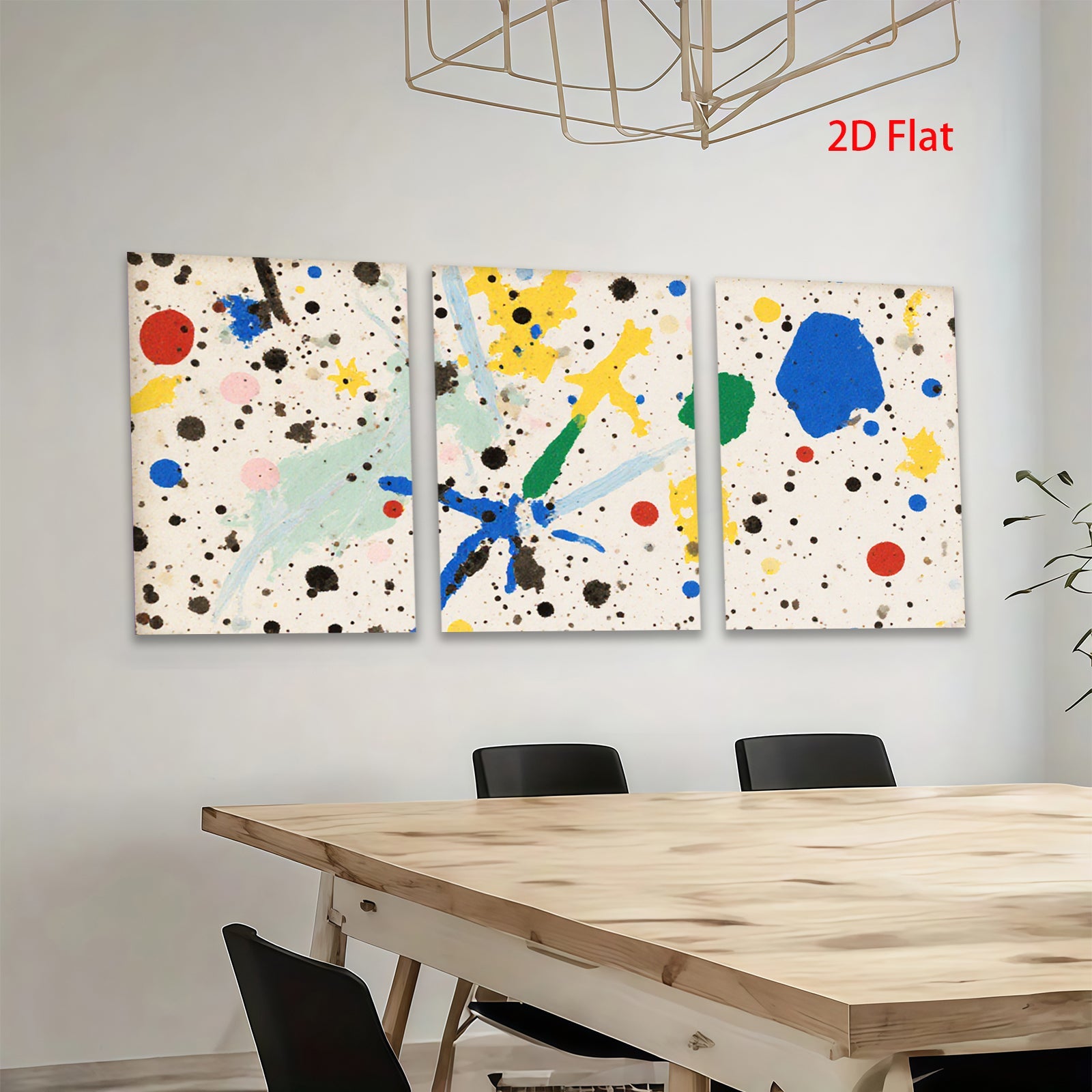 2D flat 1pc vibrant abstract splash canvas wall art for living room bedroom modern farmhouse gallery wrapped ready to hang farmhouse style
