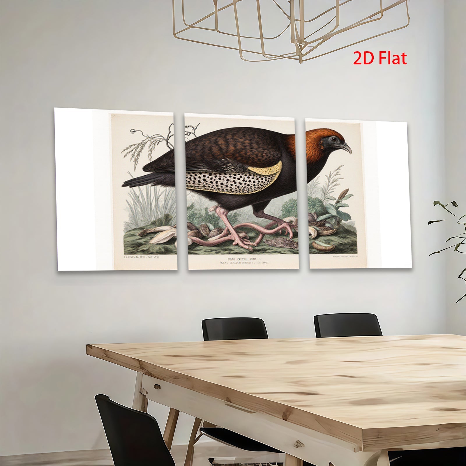 2D flat 1pc vibrant antique bird botanical wall art print farmhouse gallery wrapped canvas modern home decor living room bedroom