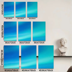 2D flat 1pc vibrant aurora borealis wall art modern minimalist canvas prints for living room bedroom office decor farmhouse style gallery wrapped ready to hang