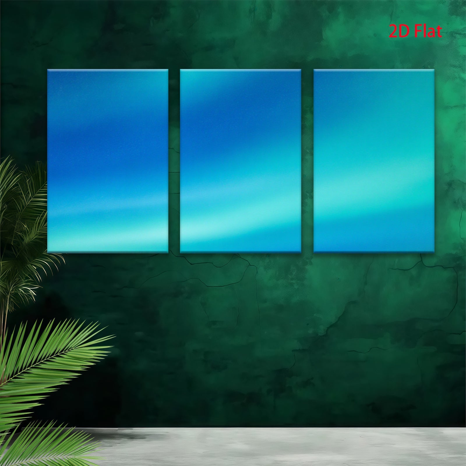 2D flat 1pc vibrant aurora borealis wall art modern minimalist canvas prints for living room bedroom office decor farmhouse style gallery wrapped ready to hang