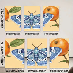 2D flat 1pc vibrant butterfly botanical wall art decor for living room bedroom gallery wrapped canvas prints farmhouse style