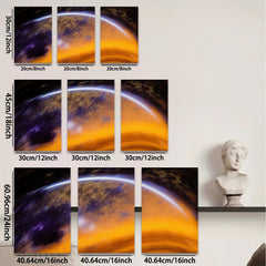 2D flat 1pc vibrant celestial sphere abstract wall art for living room bedroom modern farmhouse decor gallery wrapped canvas prints statement piece
