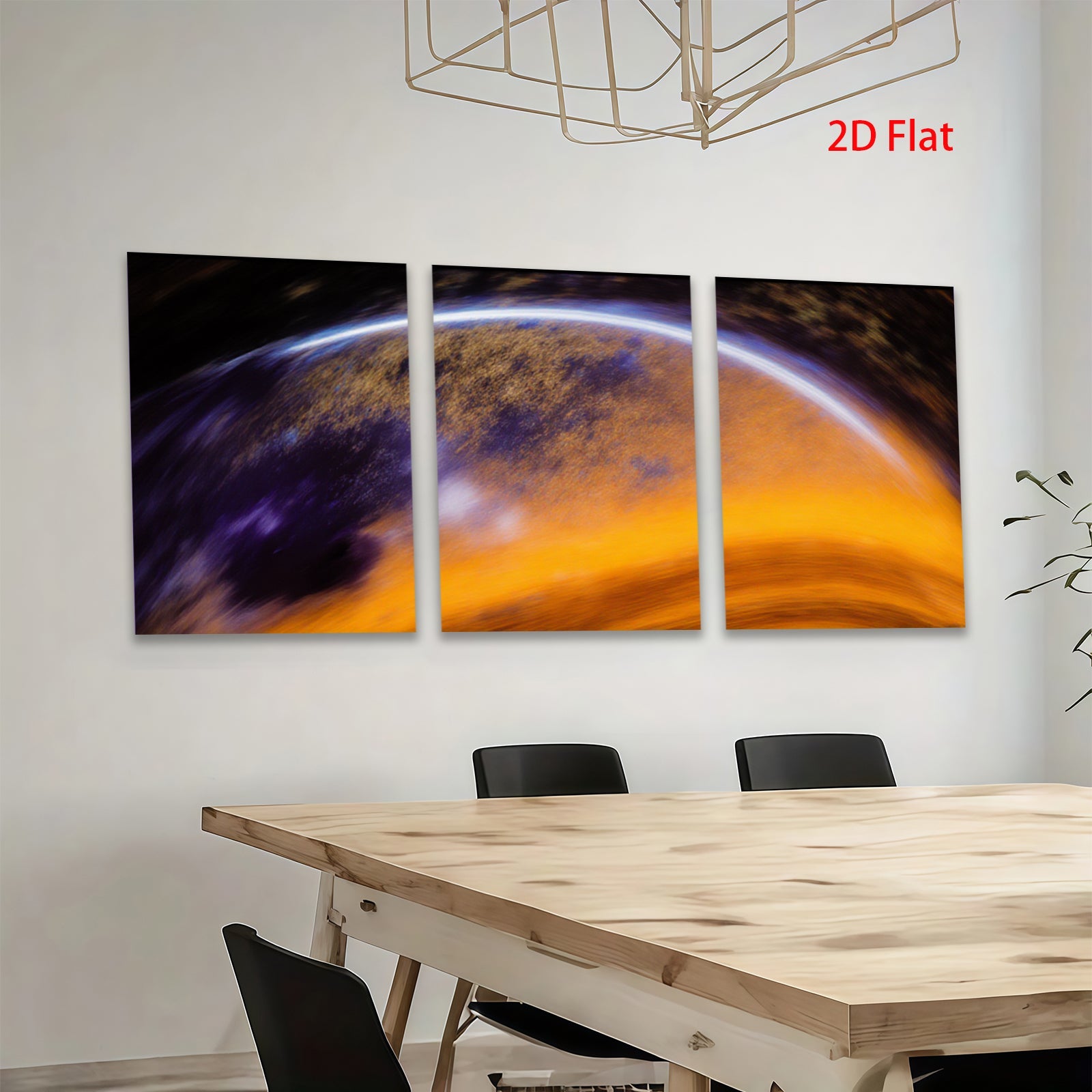 2D flat 1pc vibrant celestial sphere abstract wall art for living room bedroom modern farmhouse decor gallery wrapped canvas prints statement piece