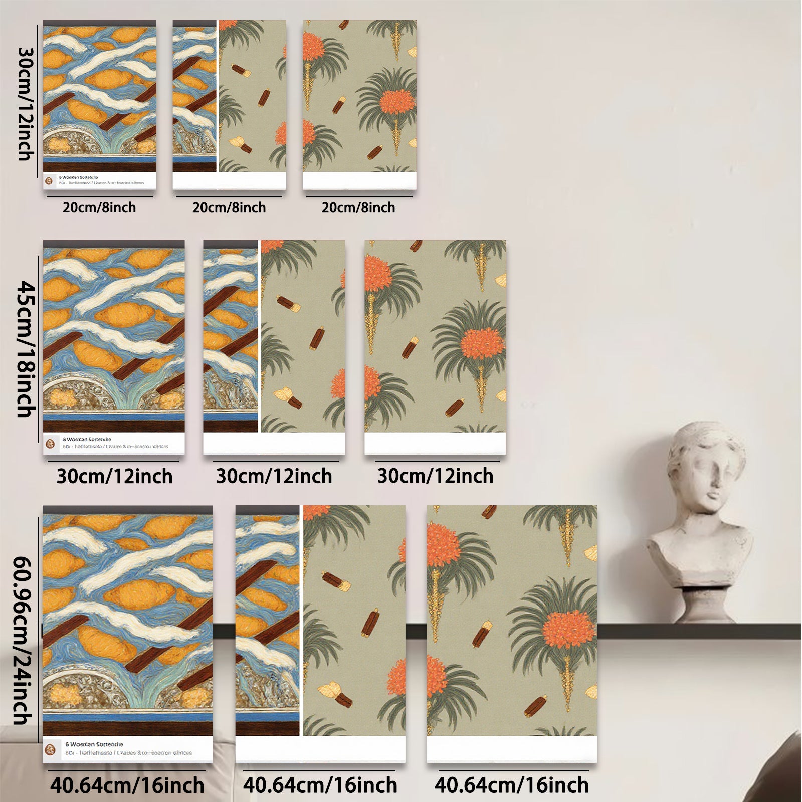 2D flat 1pc vibrant coastal seascape botanical wall art beach house decor gallery wrapped canvas prints farmhouse style living room bedroom