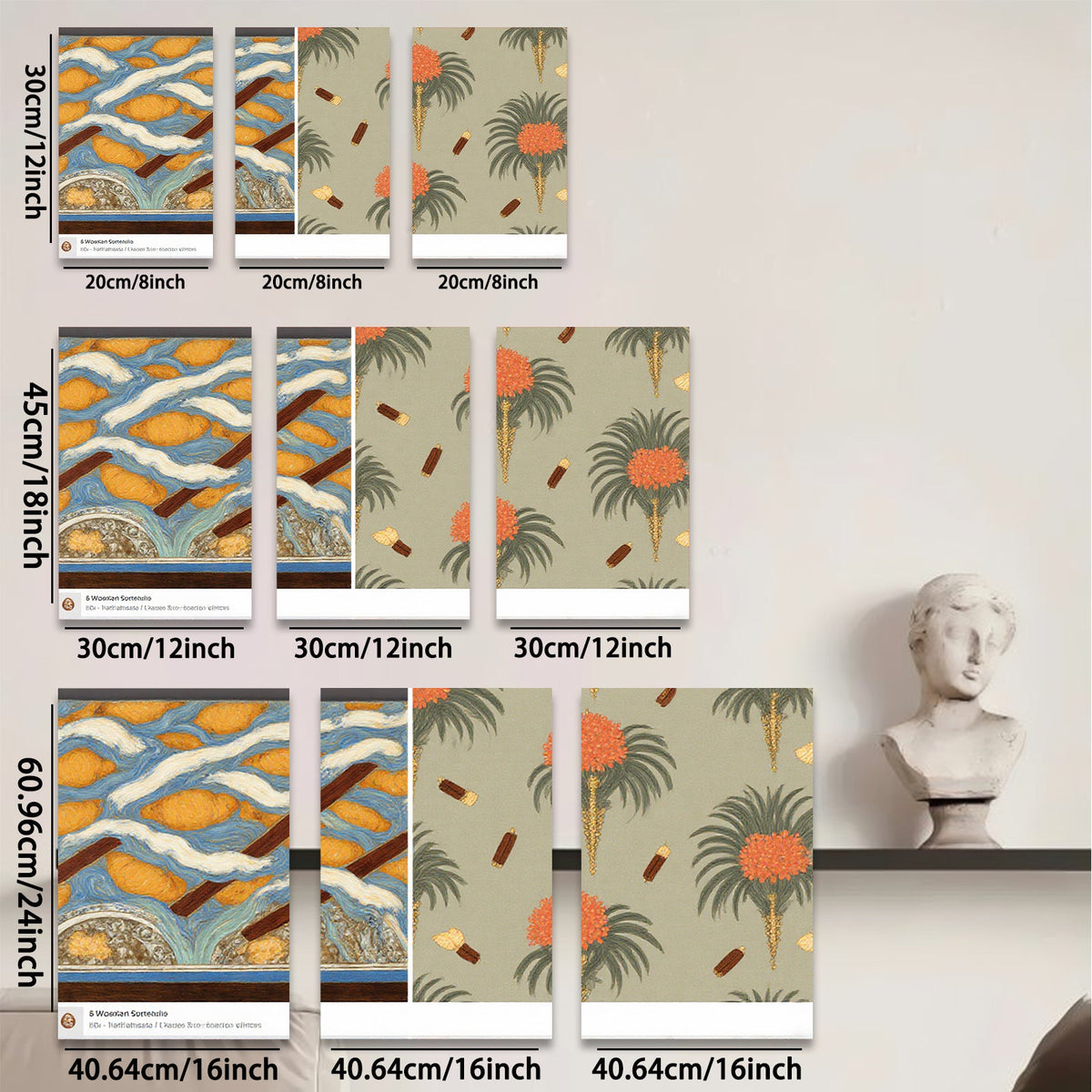 2D flat 1pc vibrant coastal seascape botanical wall art beach house decor gallery wrapped canvas prints farmhouse style living room bedroom