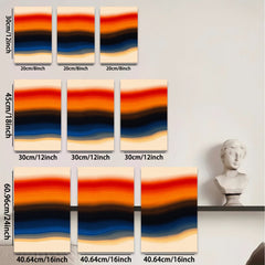 2D flat 1pc vibrant color block abstract wall art modern home decor living room bedroom canvas prints farmhouse style gallery wrapped ready to hang