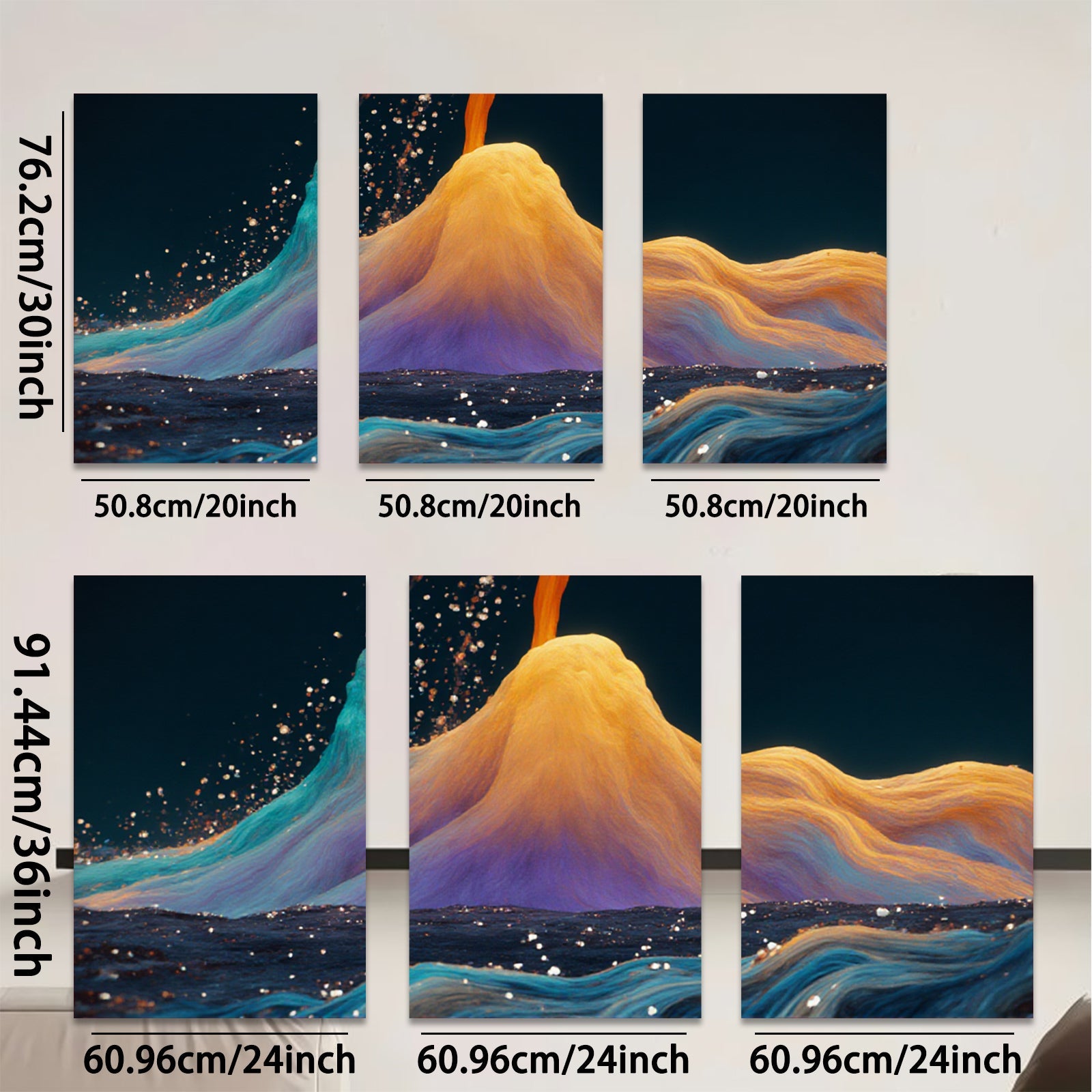 2D flat 1pc vibrant color flow abstract wall art modern home decor living room bedroom canvas prints farmhouse style gallery wrapped ready to hang
