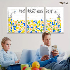 2D flat 1pc vibrant colorful abstract wall art canvas print modern farmhouse decor living room bedroom office gallery wrapped timeless statement piece cozy home vibes trending now