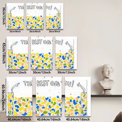 2D flat 1pc vibrant colorful abstract wall art canvas print modern farmhouse decor living room bedroom office gallery wrapped timeless statement piece cozy home vibes trending now