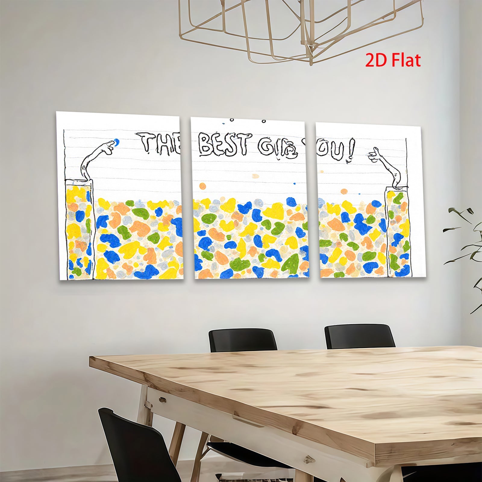 2D flat 1pc vibrant colorful abstract wall art canvas print modern farmhouse decor living room bedroom office gallery wrapped timeless statement piece cozy home vibes trending now
