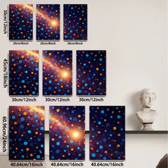 2D flat 1pc vibrant cosmic dust galaxy abstract wall art decor bedroom living room modern farmhouse gallery wrapped canvas print