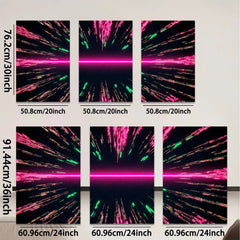 2D flat 1pc vibrant cosmic energy abstract wall art decor for living room bedroom modern farmhouse gallery wrapped canvas prints stylish home decoration
