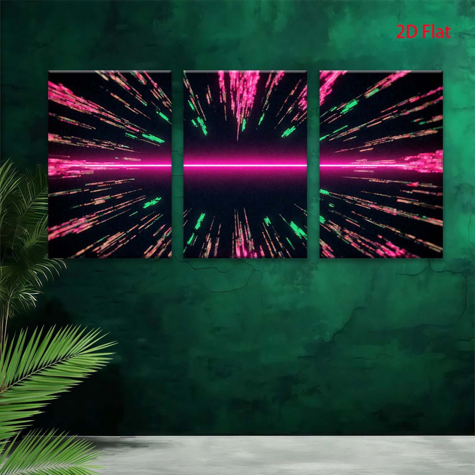 2D flat 1pc vibrant cosmic energy abstract wall art decor for living room bedroom modern farmhouse gallery wrapped canvas prints stylish home decoration