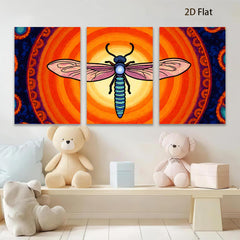 2D flat 1pc vibrant dragonfly wall art for living room bedroom decor farmhouse style modern botanical prints gallery wrapped canvas timeless statement piece