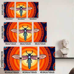 2D flat 1pc vibrant dragonfly wall art for living room bedroom decor farmhouse style modern botanical prints gallery wrapped canvas timeless statement piece