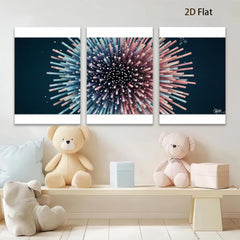 2D flat 1pc vibrant explosion abstract art modern wall decor for living room bedroom office farmhouse gallery wrapped canvas prints ready to hang stylish statement piece