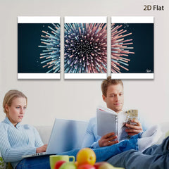2D flat 1pc vibrant explosion abstract art modern wall decor for living room bedroom office farmhouse gallery wrapped canvas prints ready to hang stylish statement piece