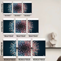 2D flat 1pc vibrant explosion abstract art modern wall decor for living room bedroom office farmhouse gallery wrapped canvas prints ready to hang stylish statement piece
