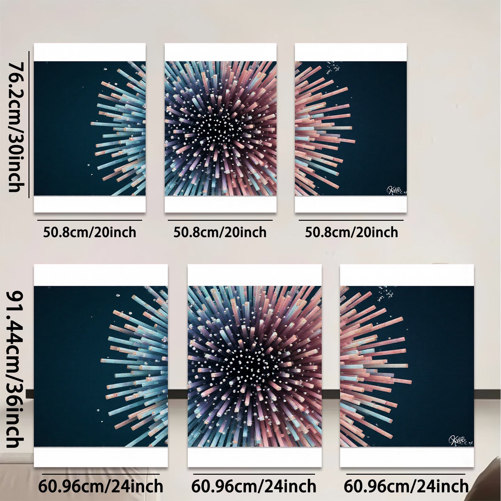 2D flat 1pc vibrant explosion abstract art modern wall decor for living room bedroom office farmhouse gallery wrapped canvas prints ready to hang stylish statement piece