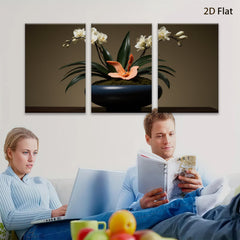 2D flat 1pc vibrant floral arrangement botanical wall art home decor living room bedroom gallery wrapped canvas prints farmhouse style modern minimalist chic