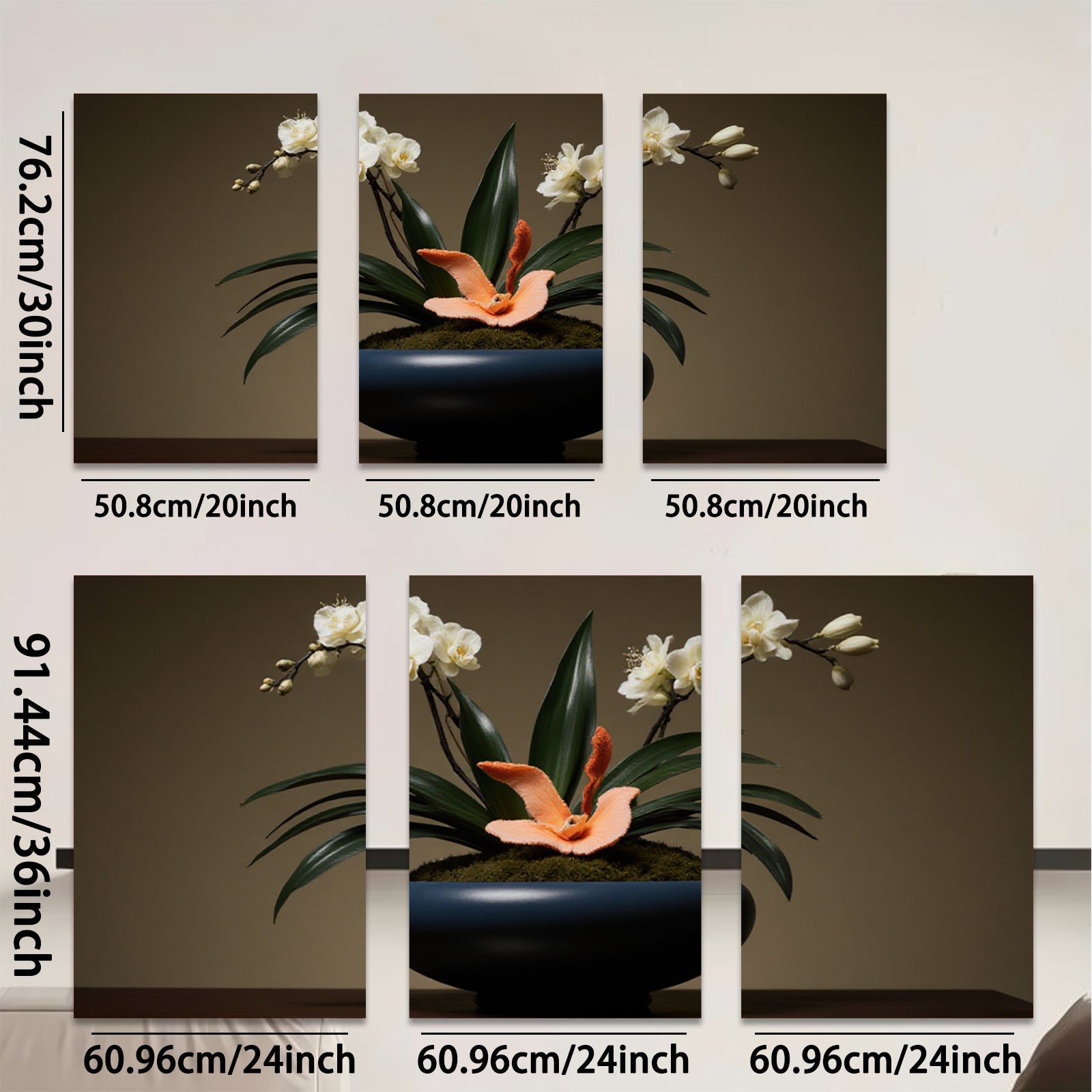 2D flat 1pc vibrant floral arrangement botanical wall art home decor living room bedroom gallery wrapped canvas prints farmhouse style modern minimalist chic