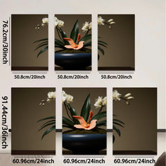 2D flat 1pc vibrant floral arrangement botanical wall art home decor living room bedroom gallery wrapped canvas prints farmhouse style modern minimalist chic