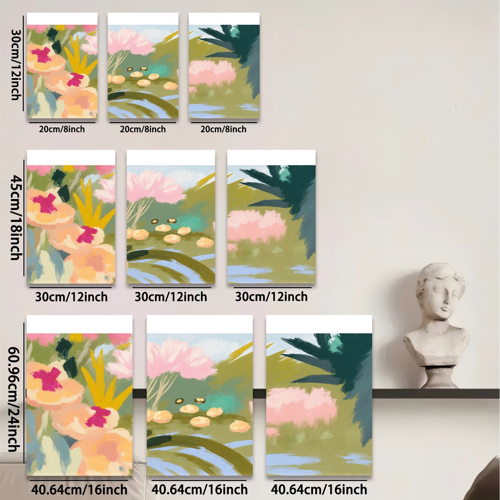 2D flat 1pc vibrant floral bloom canvas wall art for living room bedroom gallery wrapped modern farmhouse decor botanical prints cozy home