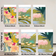 2D flat 1pc vibrant floral bloom canvas wall art for living room bedroom gallery wrapped modern farmhouse decor botanical prints cozy home