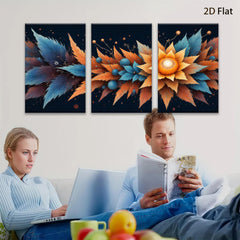 2D flat 1pc vibrant floral bloom wall art canvas prints for living room bedroom home decor modern farmhouse style gallery wrapped ready to hang