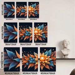 2D flat 1pc vibrant floral bloom wall art canvas prints for living room bedroom home decor modern farmhouse style gallery wrapped ready to hang